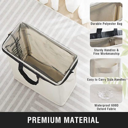 Slim Laundry Hamper with Removable Inner Bag and Side Handles, 45L Small