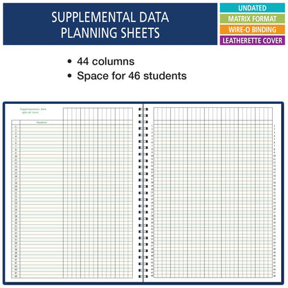 Elan Publishing Company Combination Wide Plan and Record Book: One Efficient 8-1/2" X 11" Book for Lesson Plans and Grades Combines 8WPL and R9310 - (WC-8)