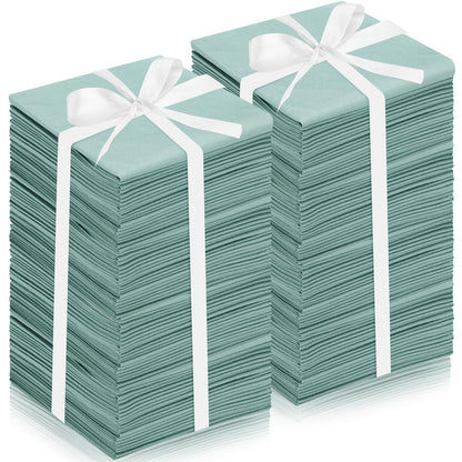 Buryeah 100 Pieces 10 x 10 Inch Sage Green Cotton Quilting Fabric Squares Dusty Green Precut Fabric Bundles Solid Sage Colors Layer Quilt Material for Spring Wedding Sewing Embroidery Cloth DIY Craft