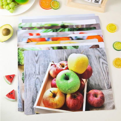 Motiskyy 12 Pcs Diversity Posters for Classroom Preschool Educational Learning Real Pictures for Daycare Home Multicultural Awareness(Fruit and Vegetable Posters Style)