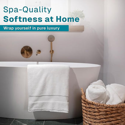 100% Organic Cotton Bath Towel Set | Bathroom Luxury Towel Set of 6 | GOTS