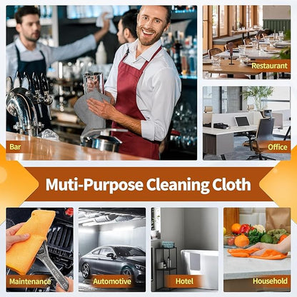 FIXSMITH Microfiber Cleaning Cloth -Pack of 24, Highly Absorbent Cleaning Rags