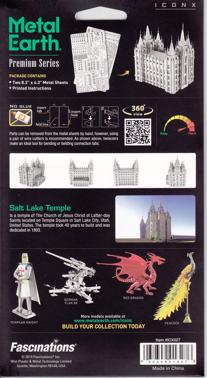 Fascinations Metal Earth Premium Series Salt Lake City Temple 3D Metal Model Kit