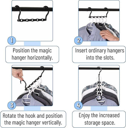 Mr. Pen- Space Saving Hangers for Clothes, Plastic Multi Clothes Hangers Space