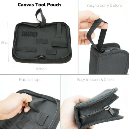 Vinyl Wrap Tool Kit with Heat Gun - 2000W Variable Hot Air Gun & Car Window Tint Kit - Includes Felt Squeegee, Magnets, Tool Pouch, Knife & Gloves for Auto Film, PPF, Decal, Wallpaper Installation