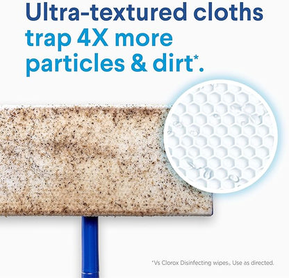 Clorox Disinfecting Wet Mop Pad, Disposable Mop Heads, Rain Clean, 2 Packs