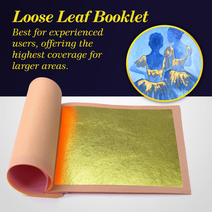 Barnabas Blattgold Gold Leaf - 23.75K Real Gold [20 Sheets, 3.1 inches] - Loose Sheets for Painting, Arts and Crafts