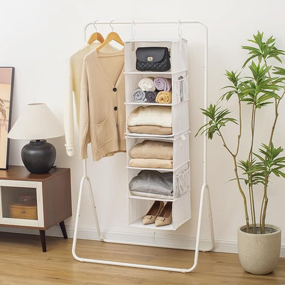 StorageWorks 6-Shelf Closet Organizers, Two 3-Shelf Separable Hanging Shelves