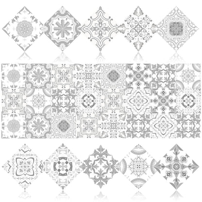 PVC Peel and Stick Tile Stickers 24Pcs Waterproof Removable Backsplash Wall Decals Self-Adhesive Subway Stickers for Kitchen Bathroom RV Instant DIY Upgrade Sticker(Style A, 5.91 x 5.91 Inch)