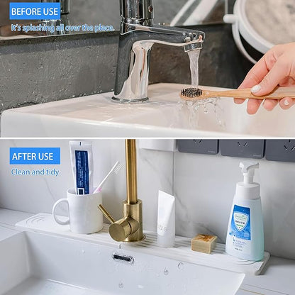 Kitchen Sink Faucet Mat, Diatomaceous Earth Quick Dry Sink Splashback Drying Mat