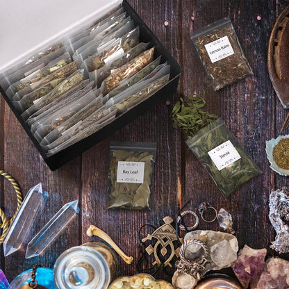 40 Pack Witchcraft Supplies Herbs Kit - Dried Herbs and Flowers for Witch Beginners - Herb Set for Wicca, Altar Supplies, Pagan and Wiccan Rituals, Magic Spell, Candle and Soap Making