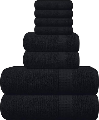 GLAMBURG Ultra Soft 8-Piece Towel Set