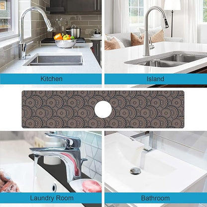 Kitchen Sink Splash Guard Faucet Mat Super Absorbent Fast Drying Mat Sink