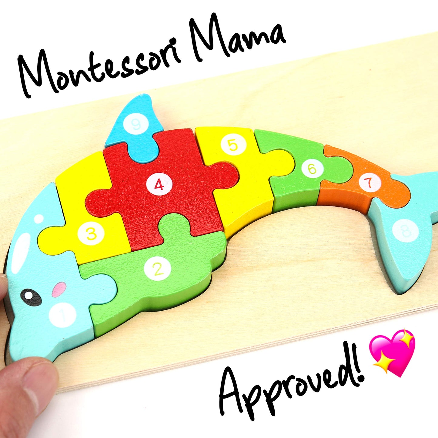 Montessori Mama Wooden Toddler Puzzles for Kids Ages 3-5, Montessori Toys for 3 Year Old, Animal Toddlers Toys Ages, 4-Pack Learning Toddler Puzzle