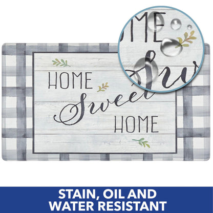 Cozy Living Anti-Fatigue Kitchen Mat, Farmhouse Buffalo Check 17.5"x55"