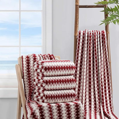 4 Piece Bath Towel Set Oversized Bath Sheet 35"x70" Bathroom Towel Extra Large