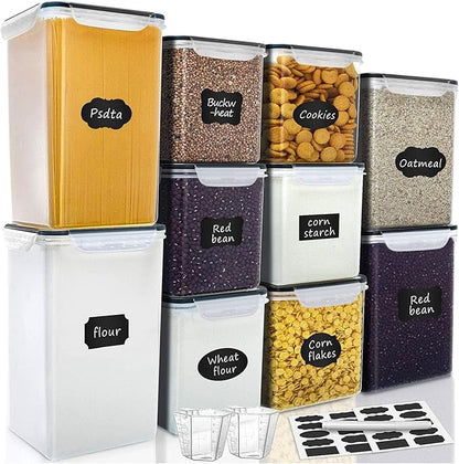 VERONES Large Tall Airtight Food Storage Containers, 10 PACK Plastic Airtight