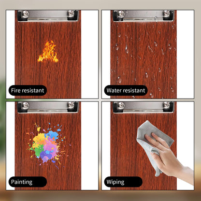 CONEHOY 60 Pcs Mini Wood Clipboard Bulk 8 x 4 '' Check Presenters Clipboard Half Page Small Wooden Clip Receipt Menu Holder for Guest Waitress Restaurants (Coffee)