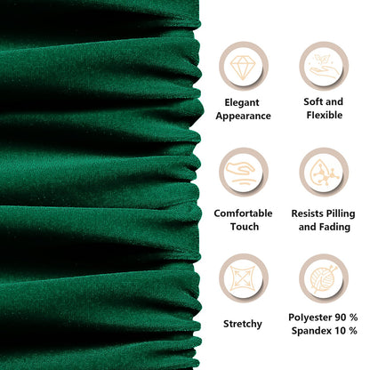 KKJIAF Hunter Green Stretch Velvet Fabric 60 Inch Wide, 5 Yard Soft Stretchy Fabric for Sewing Clothes, Apparel, Costume, Crafts - 90% Polyester 10% Spandex