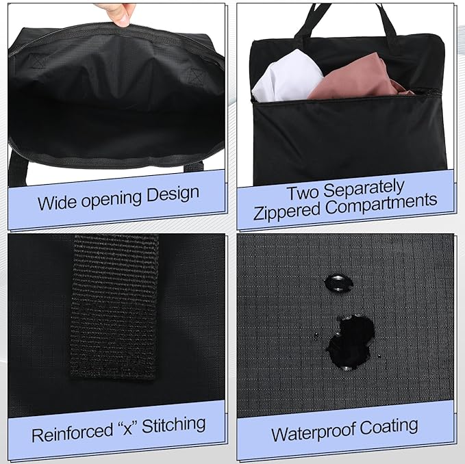 2 Pcs Travel Laundry Bags Waterproof