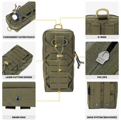 EXCELLENT ELITE SPANKER Tactical EDC Pouch Molle Utility Tool Pouches Gadget Organizer Pocket Waist Belt Bag(Ranger Green)