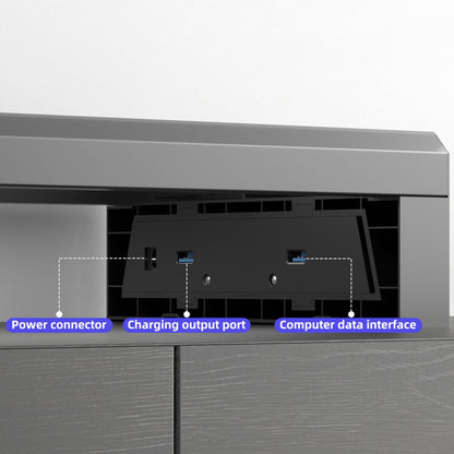 GECKOSTROLL Computer monitor stand Laptop Desk Shelf & Monitor Riser ，21.6 inches,22W charging , 2 USB 3.0 , and 1 USB 2.0， Monitors/PC/Laptop/Computer Space Saver Organizer ，Heavy Duty Gift Gaming Studio Office (USB Hub Fast Charging Version, 550mm)
