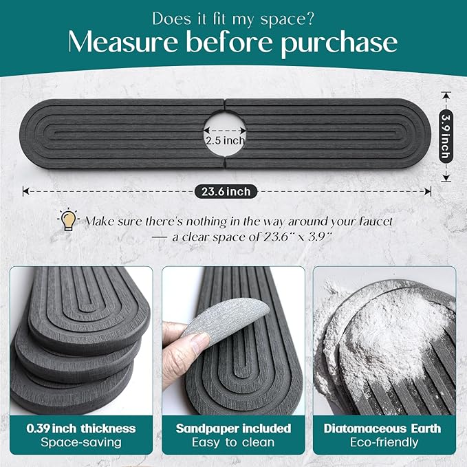 Diatomite Sink Splash Guard