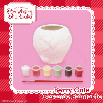 Horizon Group USA Paint Your Own Figurine Kit, DIY Art Project for Kids, Strawberry Shortcake Planter