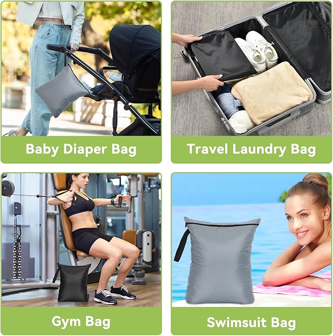 OTraki 2PCS Wet Bags 16x20 inch Medium Wet Dry Bag