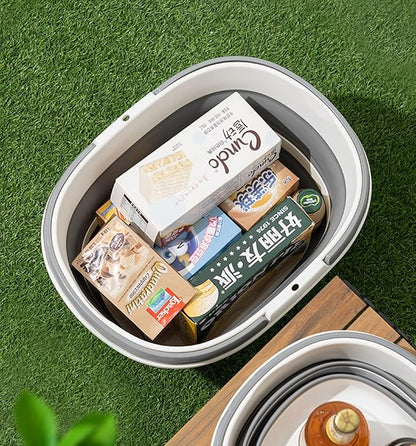Collapsible Bucket 16L with Handles, Cleaning Mop Bucket Space Saving Foldable