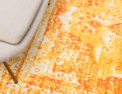 Unique Loom Sofia Collection Area Rug - Salle Garnier (4' 1" x 6' 1" Rectangle, Orange/ Yellow)
