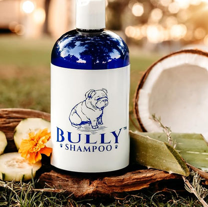 Bully Shampoo - Bulldog Dog Shampoo All Natural Organic Formula Refreshing Botanical Scent. Specifically for Bulldog Breeds and Itchy Skin. Leaves Skin and Coat, Soft, Shiny, Clean and Healthy!