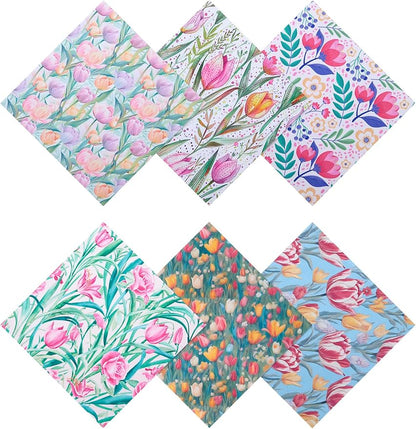 6PCS Thickened Glasses Cleaning Cloth Elegant Flower Design Microfiber Cleaning