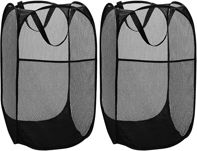 BATTOO Deluxe Strong Mesh Pop up Laundry Hamper Basket
