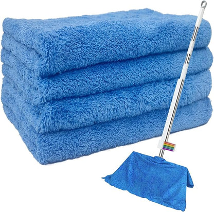 4 Pcs Extra Large Microfiber Cleaning Cloth, Lint and Streak Free