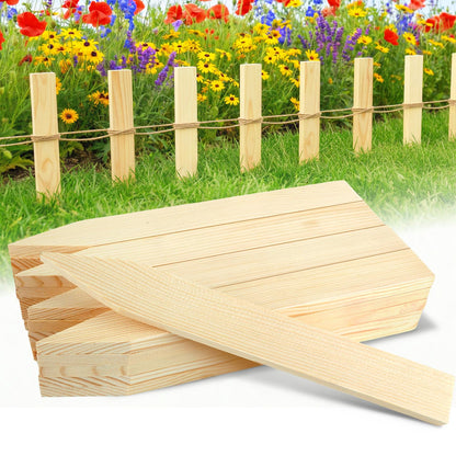 UCandy 24 Pack Wooden Garden Stakes, 12" Survey Grading Stakes, Garden Ground Stake with Sharp Point, Fir Wood Plant Support Stake, Sign Posts for Silt Fence Backyard Boundaries Baselines