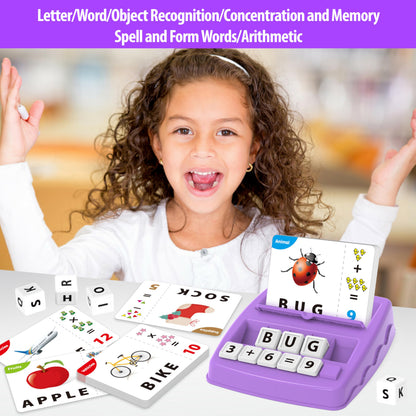 Yolscue Montessori Matching Letter Games,Educational Toys for 3-8 Year Olds Boys Girls,Alphabet Learning Toys for Kids Ages 3-8 Years,Birthday Party Gifts for 3-8 Year Olds Boys Girls(Purple)