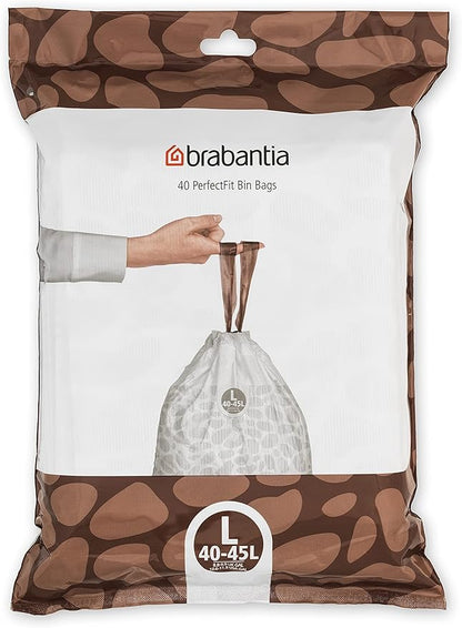 Brabantia PerfectFit Trash Bags Thick Plastic Trash Can Liners