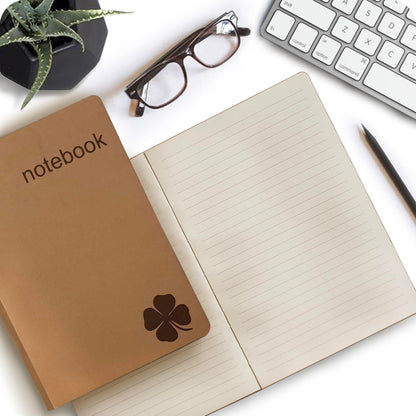 le vent Set of 2 Lined Bound Notebooks A5 – Each 200 Lay Flat Pages – 5x8 Hardcover Journal Refills – Fountain Pen Friendly 100 gsm Paper – 100% Recycled Notebook