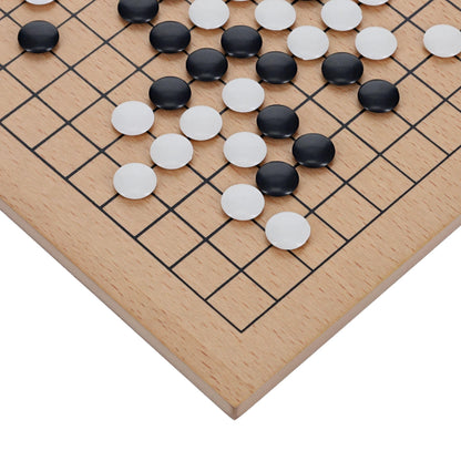 WE Games Go Game Set 11.75 Inch - Traditional Go Set with Light Wooden Board 19 Tiles, Wood Veneer Goban, Strategy Board Games for Adults, Go Board Game 19x19 Tiles