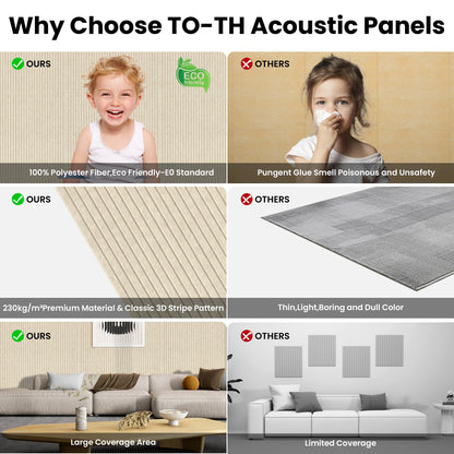 10 Pack Large Acoustic Panels, 47.2 x 23.6 x 0.35 Inch Sound Proof Foam Panels for Walls，Premium Noise Dampening Panels,Sound Panels for Media Room, Office and Studio,Camel