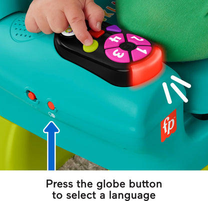 Fisher-Price Laugh & Learn Toddler Learning Toy Smart Stages Chair, Teal, Music Lights & Activities for Ages 1+ Years, Multilanguage Version