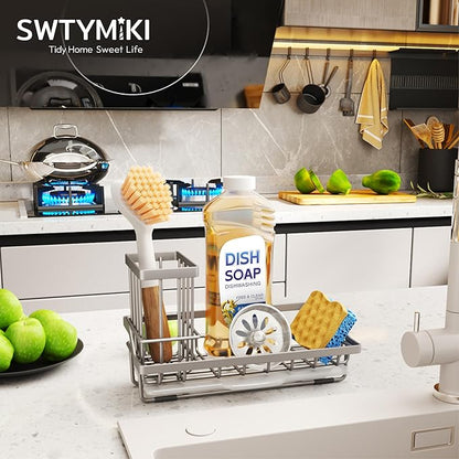 SWTYMIKI Sink Caddy Sponge Holder