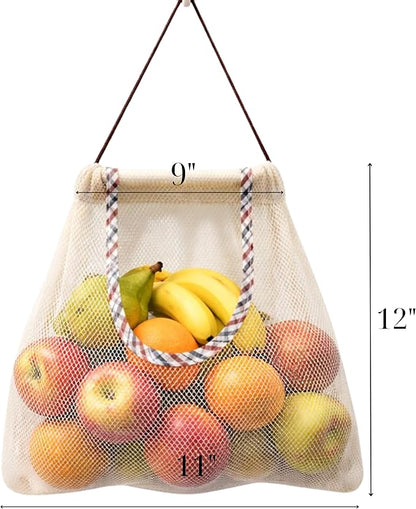 Durable Reusable Hanging Storage Mesh Bags