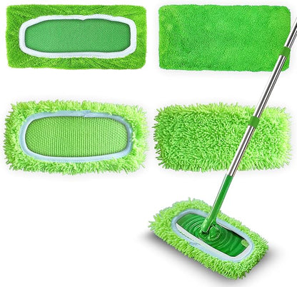 4 Pack Reusable Microfiber Mop Pads Compatible