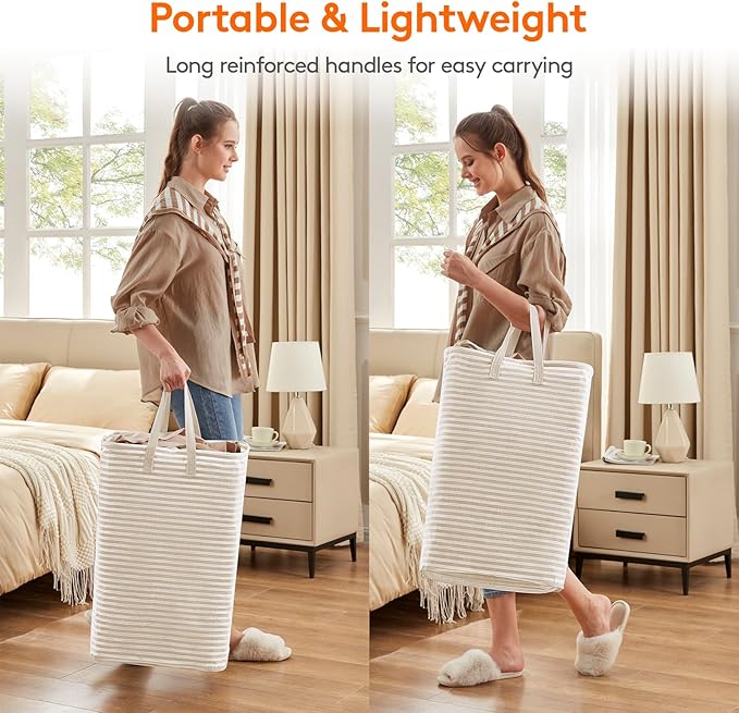 Lifewit 2 Pack Laundry Hamper Large Collapsible Laundry Baskets, Freestanding