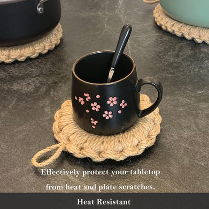 Trivets for Hot Dishes Round Jute Woven Trivet Set 3, Handwoven Trivet Mat for Duch Oven, Hot Pots, Pans, Teapot and Tabletop