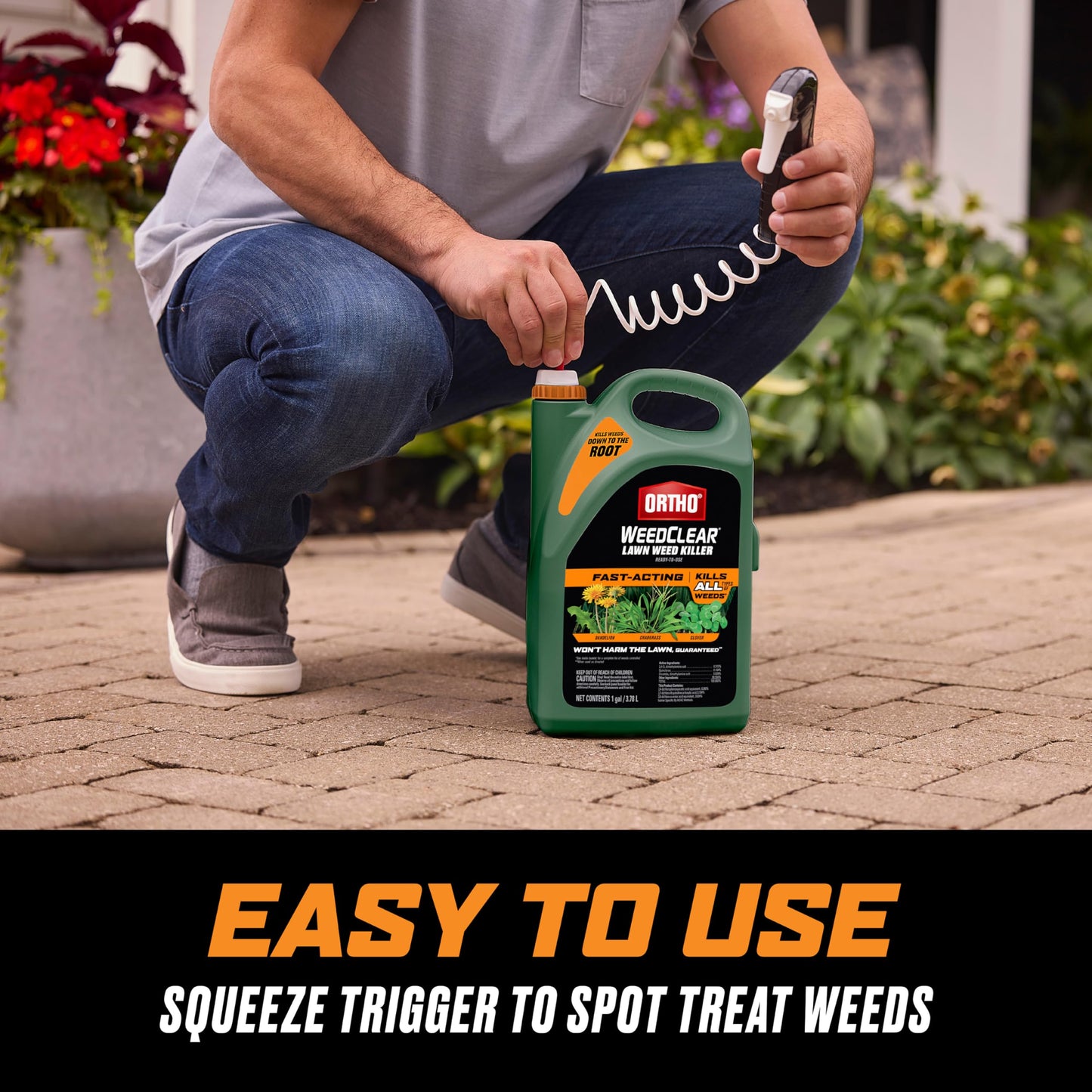 Ortho WeedClear Lawn Weed Killer Ready-To-Use with Trigger Sprayer, Kills Dandelion, Crabgrass, and Clover, 1 gal.