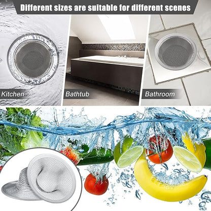 12 Pieces Stainless Steel Sink Strainer Drain Strainer