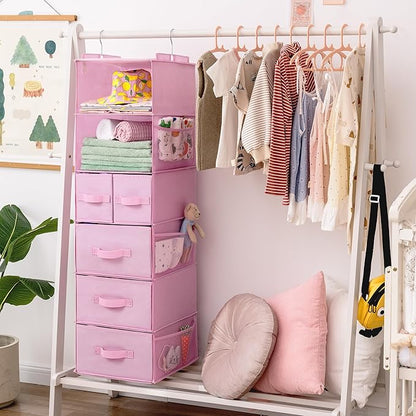 GRANNY SAYS Hanging Closet Organizers and Storage, 6 Shelves Closet Hanging